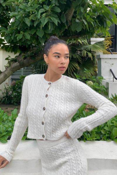 Urban outfitters 2024 cream cardigan