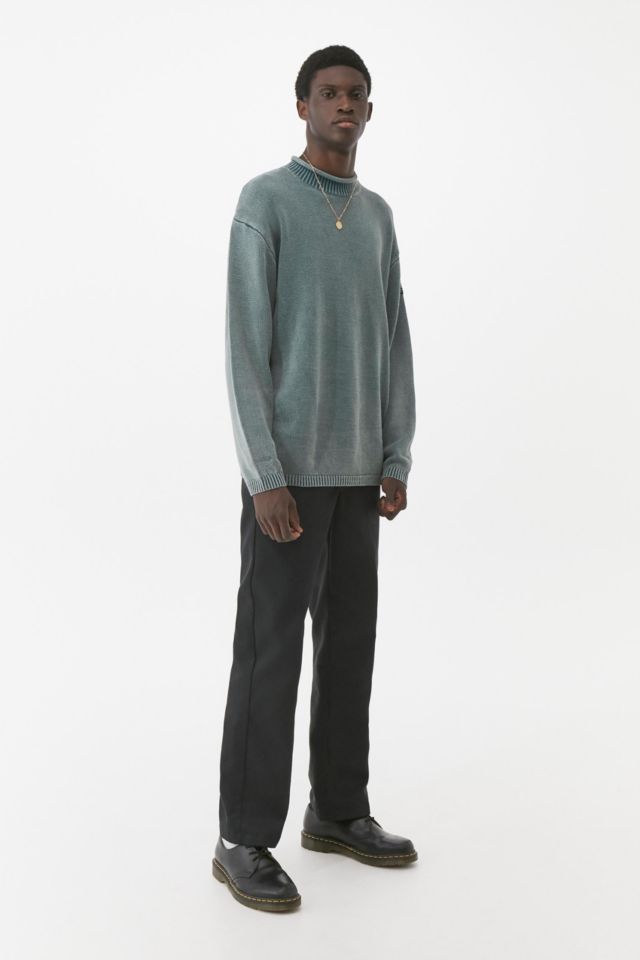 UO Washed Teal Utility Knit Sweater | Urban Outfitters