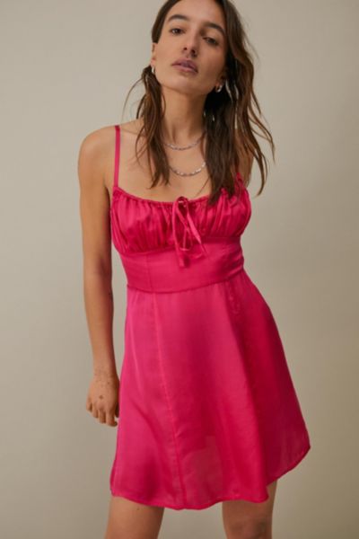 Urban outfitters red satin hot sale dress