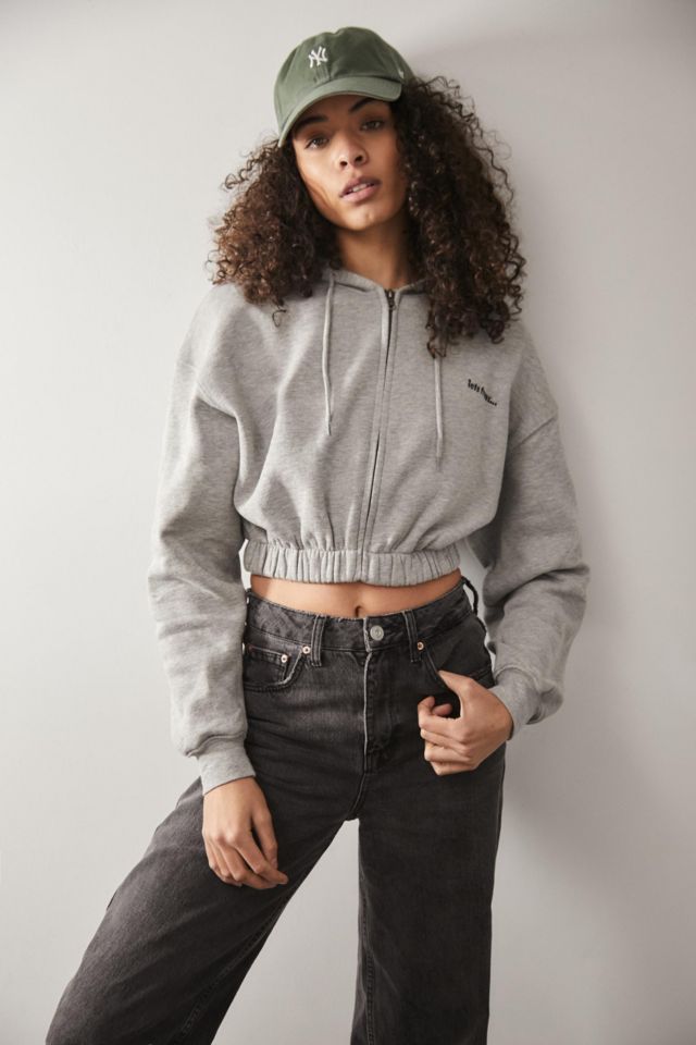 iets frans Grey Zip Up Hoodie Sweatshirt