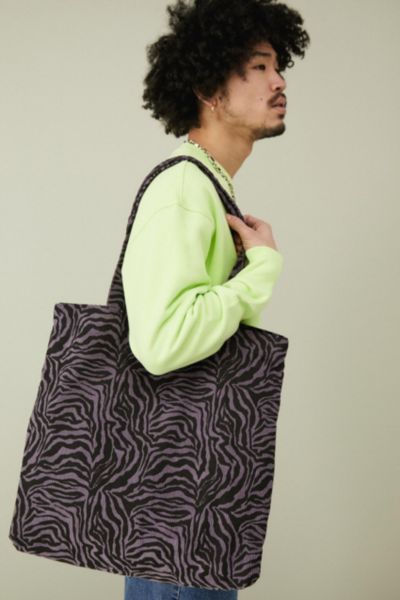 UO Leopard Print Corduroy Tote Bag