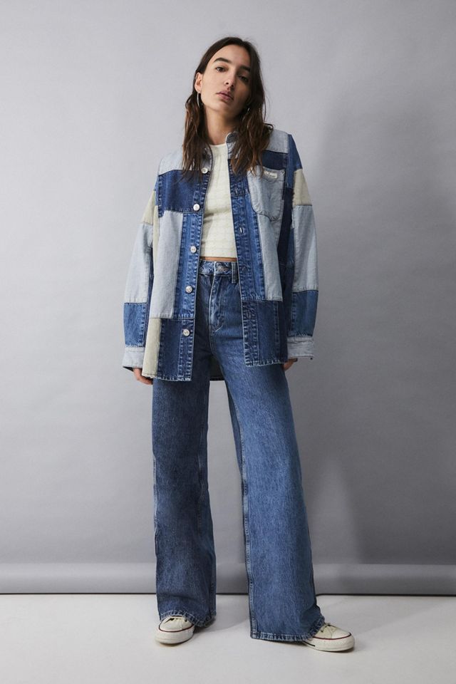 BDG Two-Tone Wide-Leg Puddle Jean | Urban Outfitters
