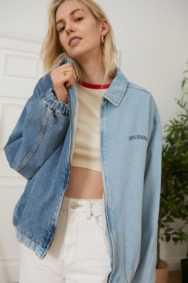 BDG Spliced Denim Harrington Jacket | Urban Outfitters