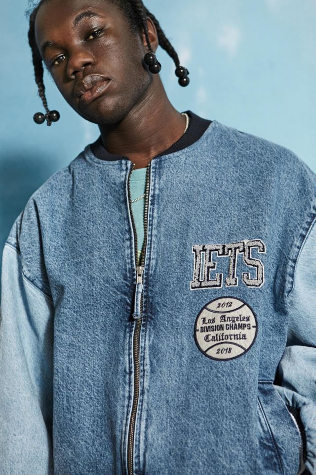 iets frans Monogram Denim Harrington Jacket  Urban Outfitters Japan -  Clothing, Music, Home & Accessories
