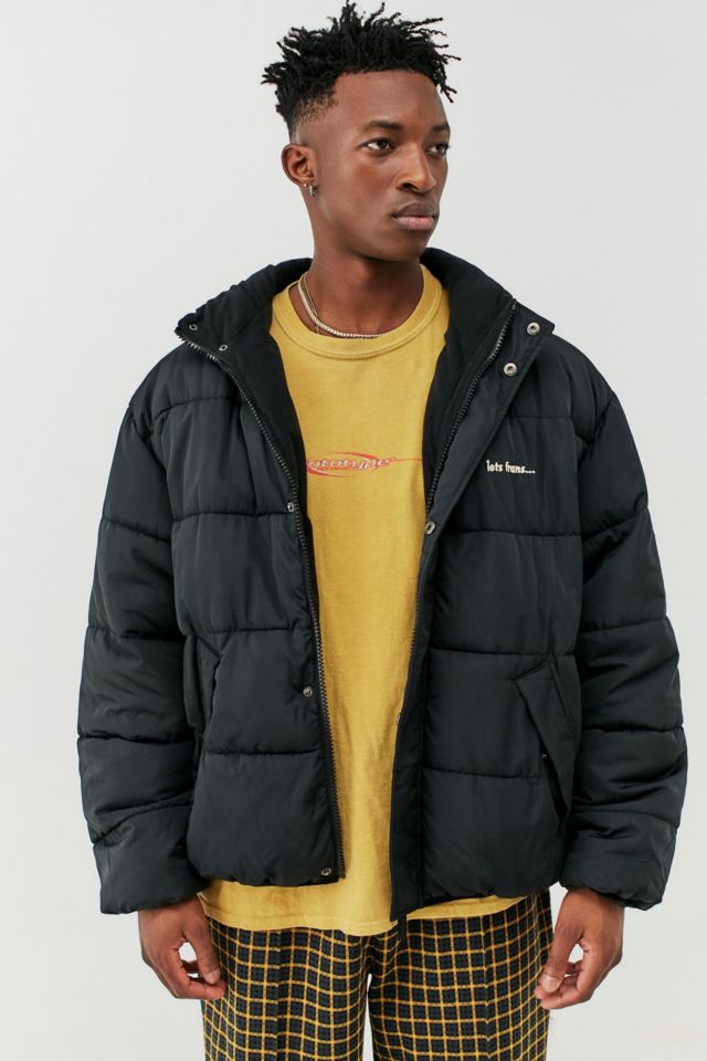 Urban outfitters black store puffer coat