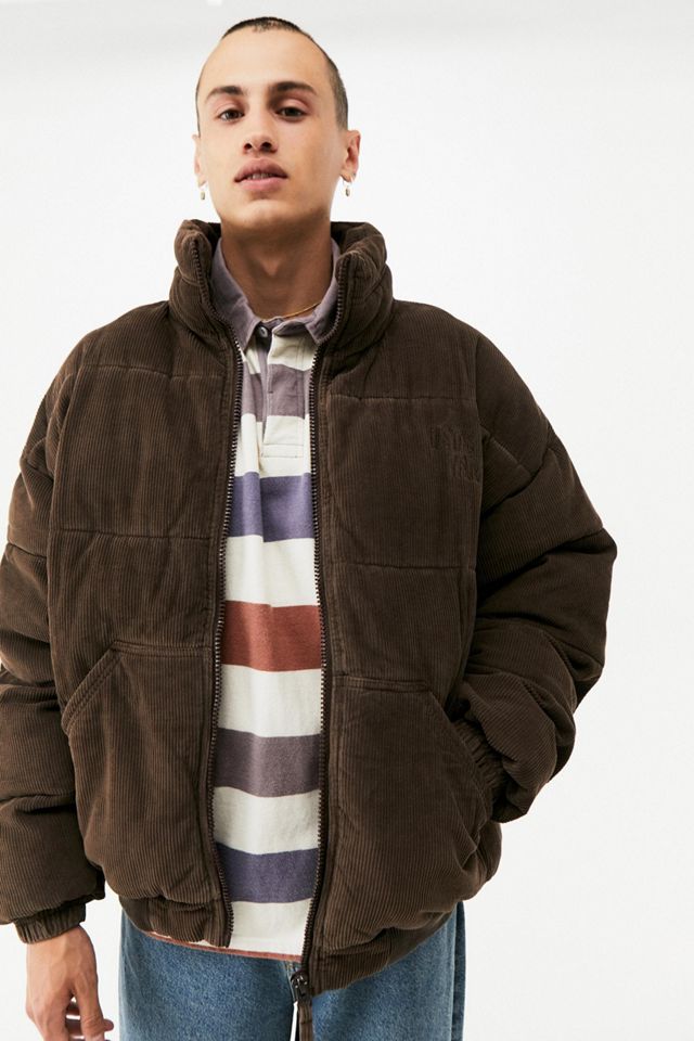 iets frans... Brown Embroidered Corduroy Puffer Jacket | Urban Outfitters