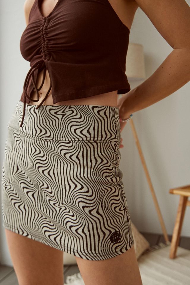 UO Peachy Pelmet Swirl Jacquard Skirt Urban Outfitters