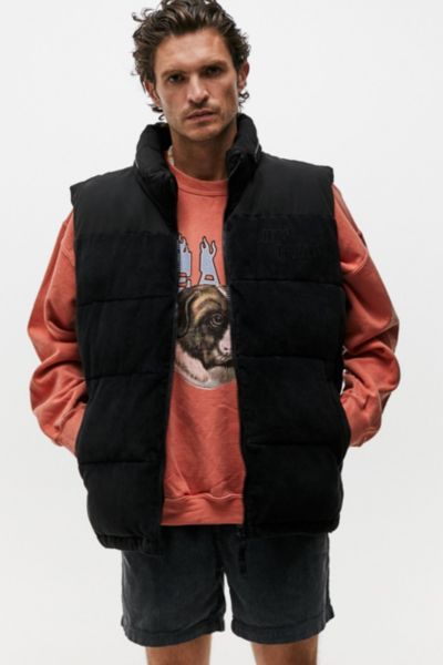 iets frans... Black Corduroy Puffer Vest | Urban Outfitters