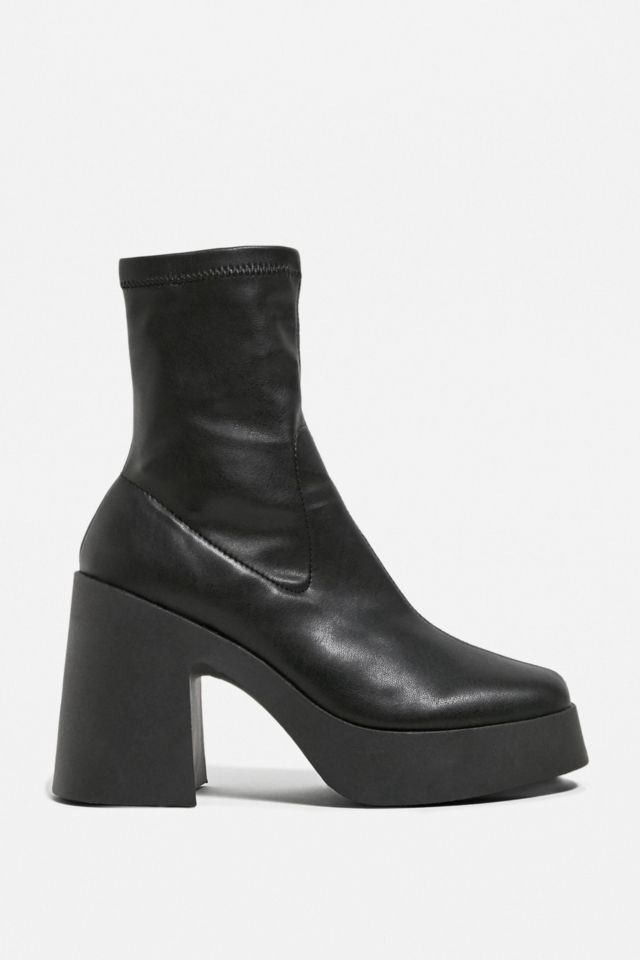 Black platform sock clearance boots