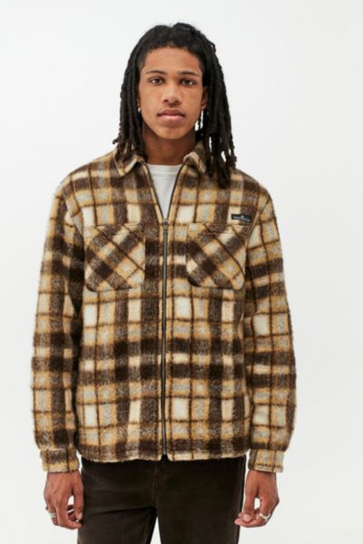 plaid jacket brown