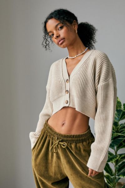 UO Fisherman Cropped Cardigan