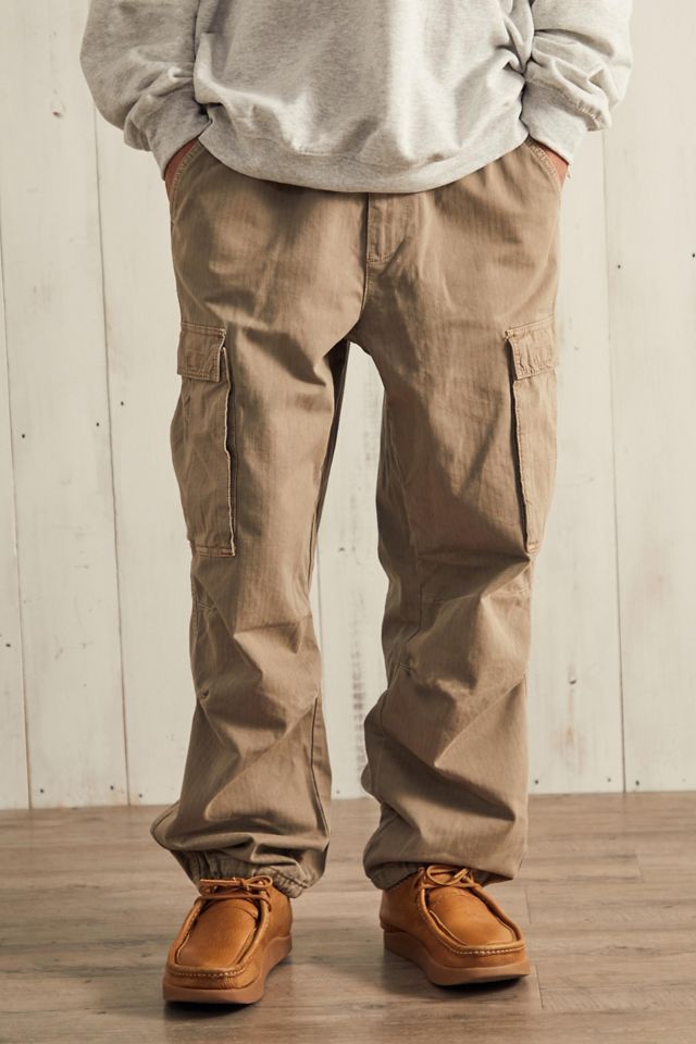 BDG Taupe Herringbone Cargo Pant