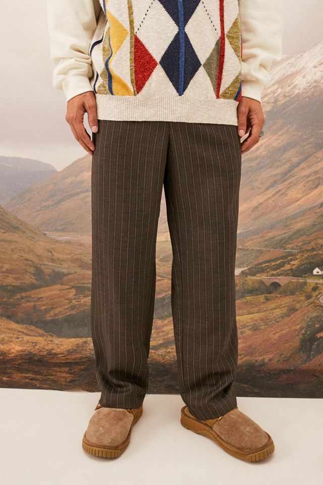 Loom Chocolate Pinstripe Pant Urban Outfitters