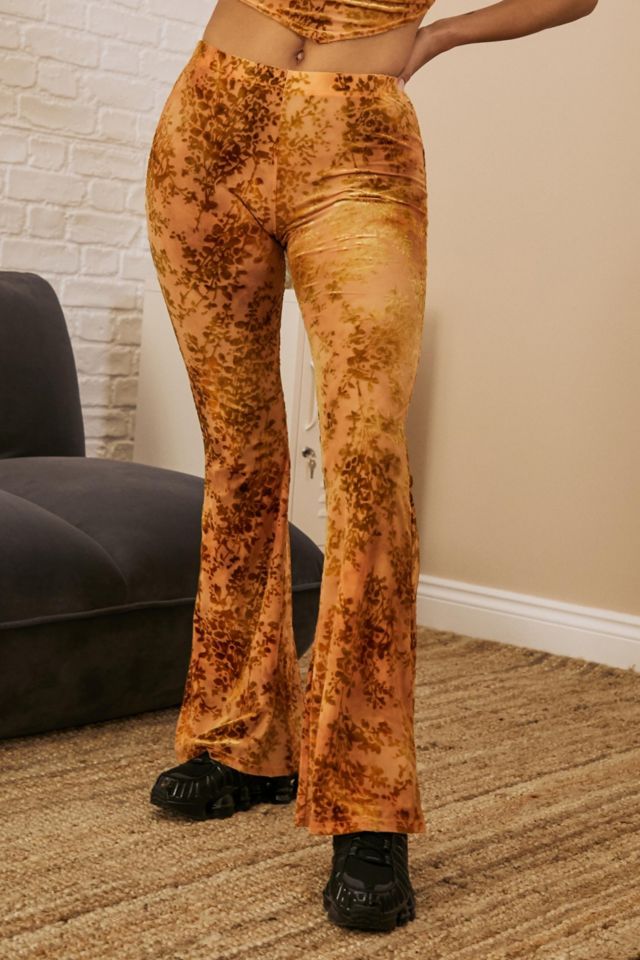 UO Sequin High-Waisted Flare Pant