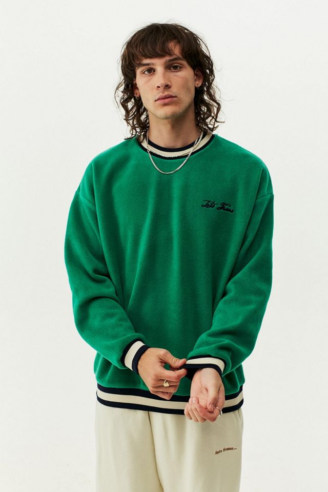 iets frans... Green Tipped Fleece Sweatshirt | Urban Outfitters