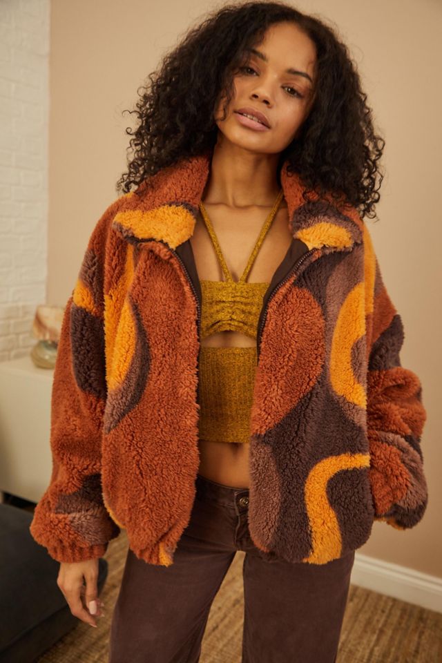 Urban Outfitters + Olivia Printed Sherpa Jacket