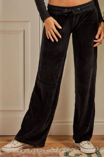 black velvet track pants