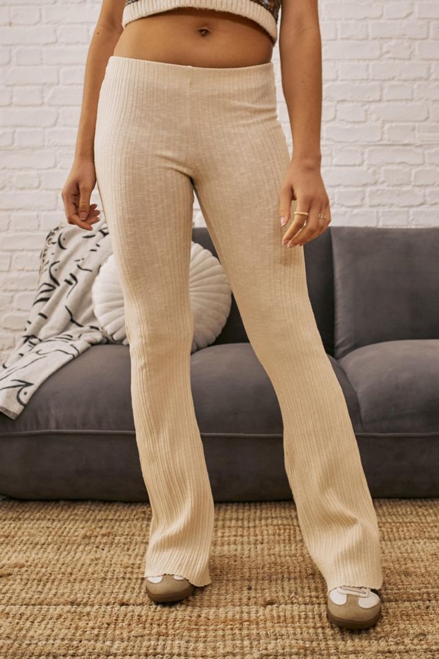 Ribbed Flare Trousers