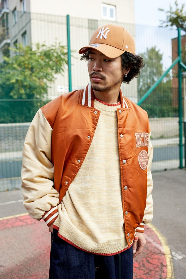 iets frans... Stone & Orange Varsity Jacket Urban Outfitters
