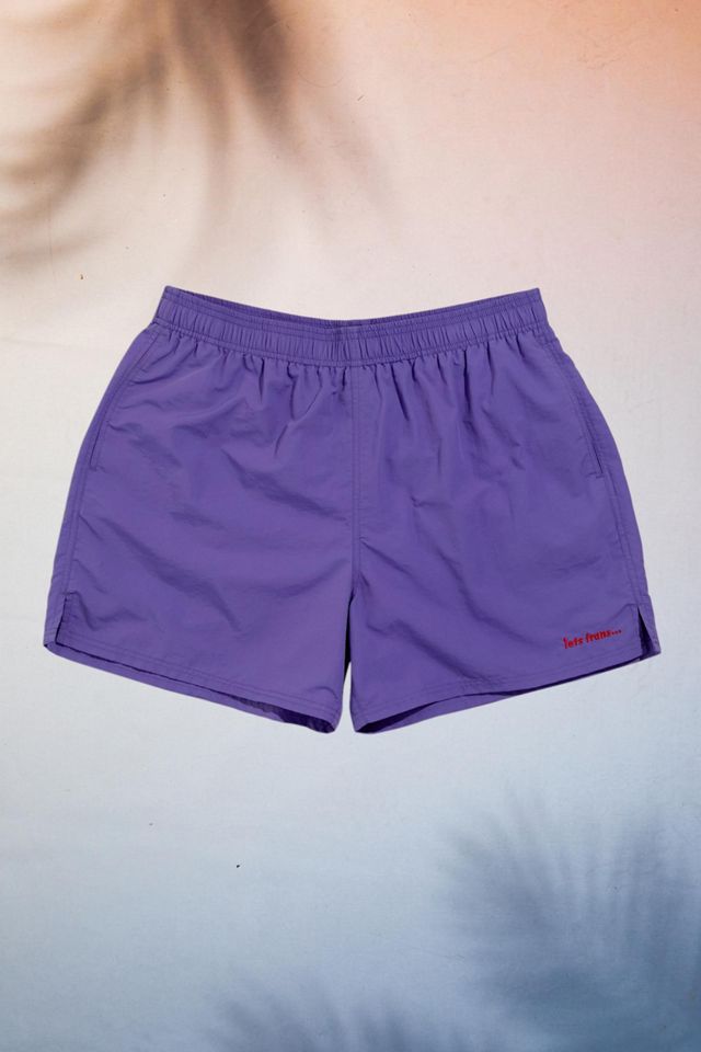 iets frans... Purple Crinkle Swim Short | Urban Outfitters