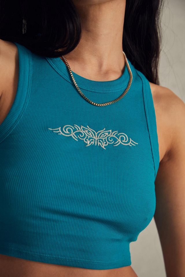 UO Tattoo Print Super Cropped Tank Top Urban Outfitters