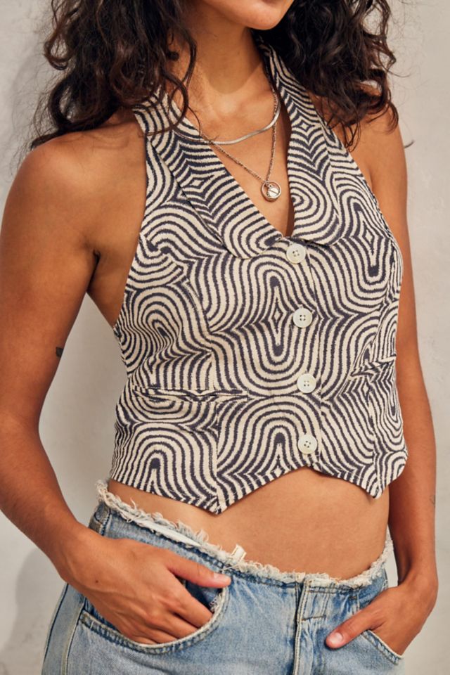 UO Ocean Vest Crop Top #1