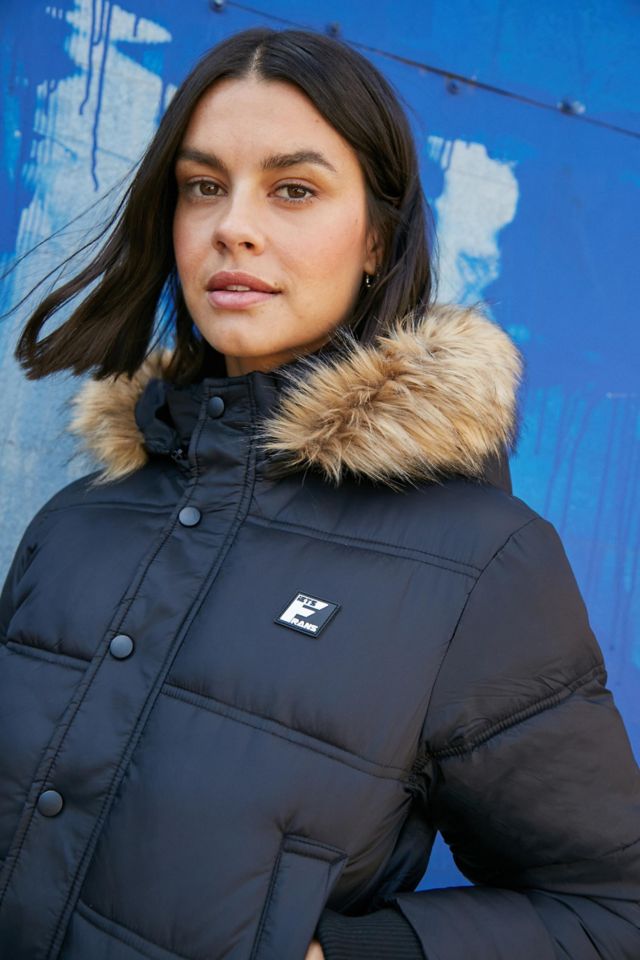 iets frans... Faux Fur Trim Puffer Jacket #3