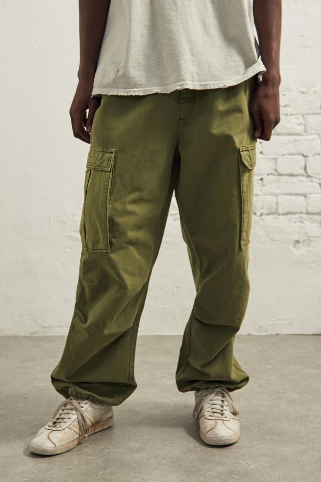 BDG Khaki Herringbone Cargo Pant | Urban Outfitters
