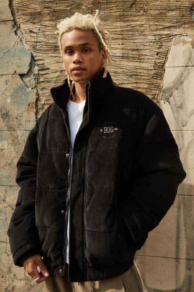 BDG Black Corduroy Puffer Jacket | Urban Outfitters