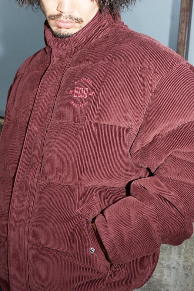 BDG Burgundy Corduroy Puffer Jacket | Urban Outfitters