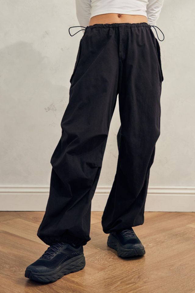 iets frans Black Zip-Off Baggy Tech Sports Pants