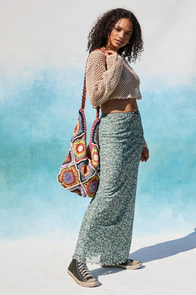 Urban outfitters 2025 long floral skirt