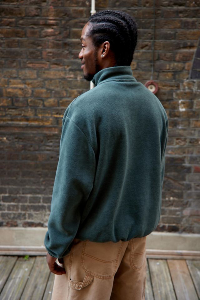BDG Teal Crest Fleece Mock Neck Sweatshirt #3