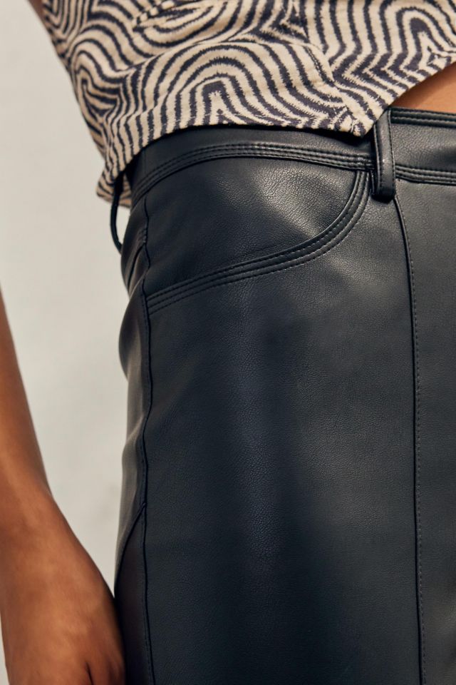 UO Black Christy PU Flare Trouser Pant #2