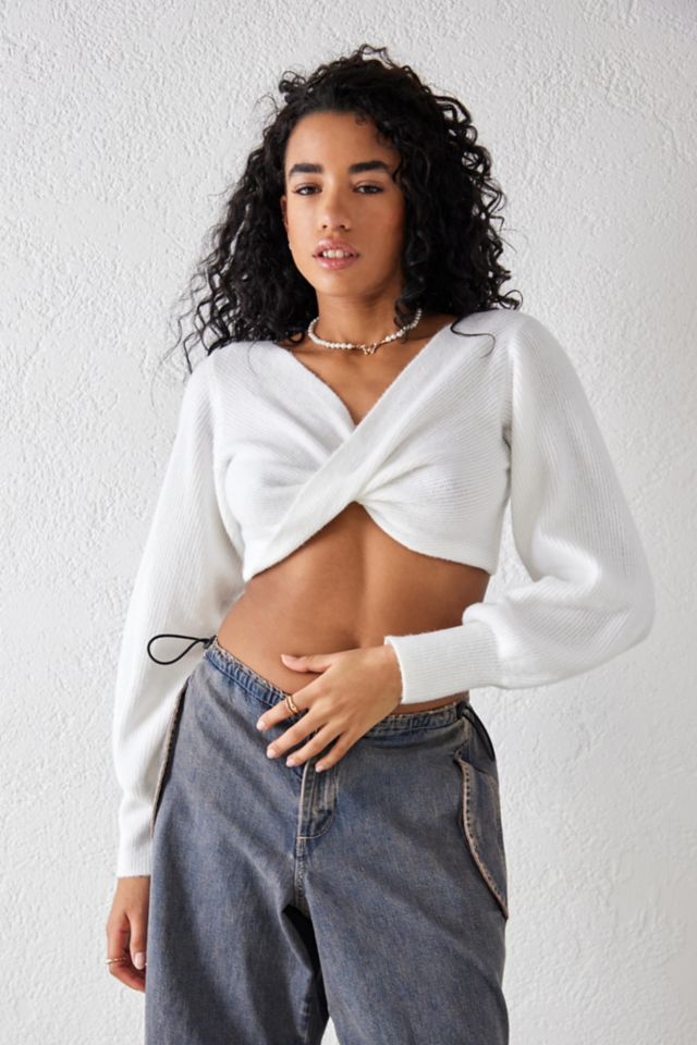 UO Marrisa Twist Front Sweater Urban Outfitters