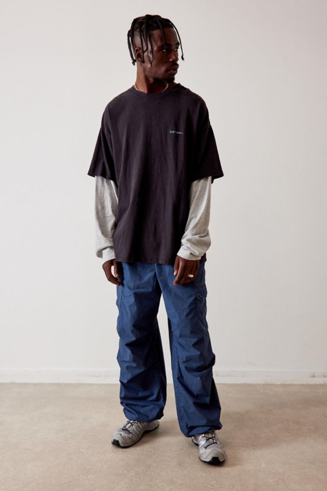 iets frans... Navy Poplin Cargo Pant #1