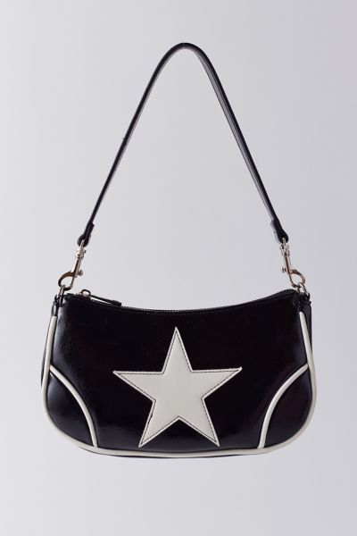 Daphne Star Faux Leather Moto Bag