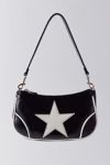 Daphne Star Faux Leather Moto Bag