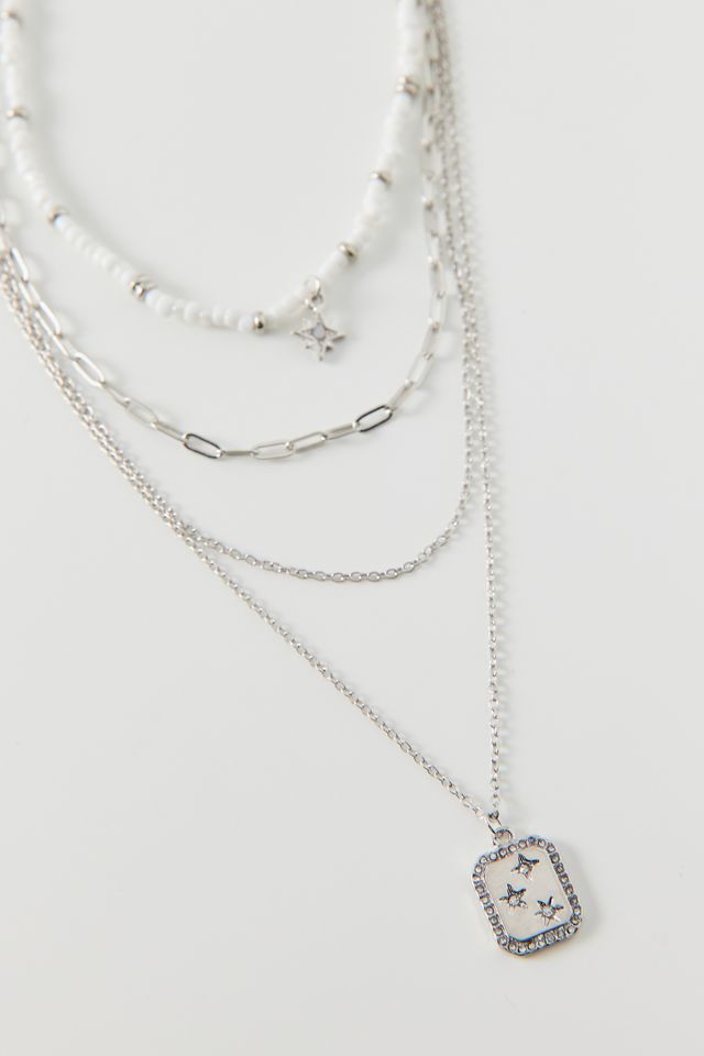 Celestial Beaded Layer Necklace Urban Outfitters