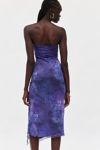 UO Samara Mesh Strapless Stretch Midi Dress