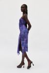 UO Samara Mesh Strapless Stretch Midi Dress
