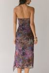 UO Samara Mesh Strapless Midi Dress