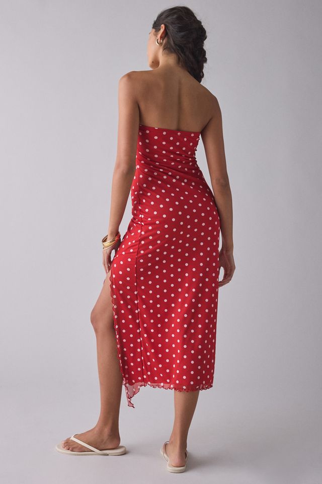 UO Samara Mesh Strapless Midi Dress #1