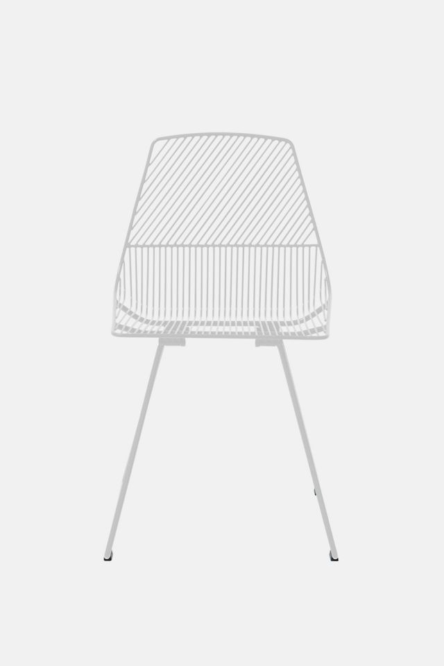 Ethel 32" Minimalistic White Wire Dining Chair