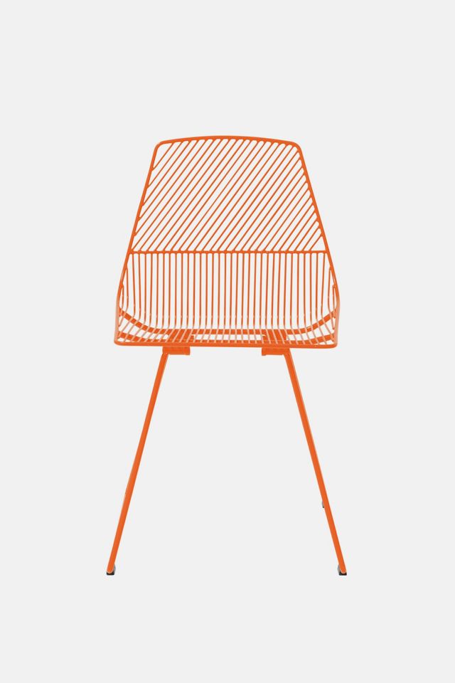 Ethel 32" Minimalistic White Wire Dining Chair
