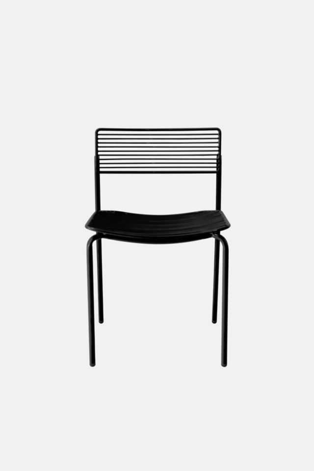 Rachel Black Wrought Iron Stackable Outdoor Dining Chair