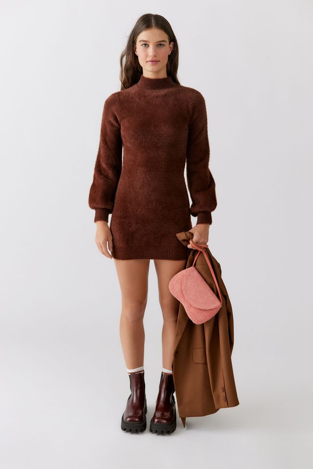 UO Carmela Fuzzy Sweater Dress | Urban Outfitters