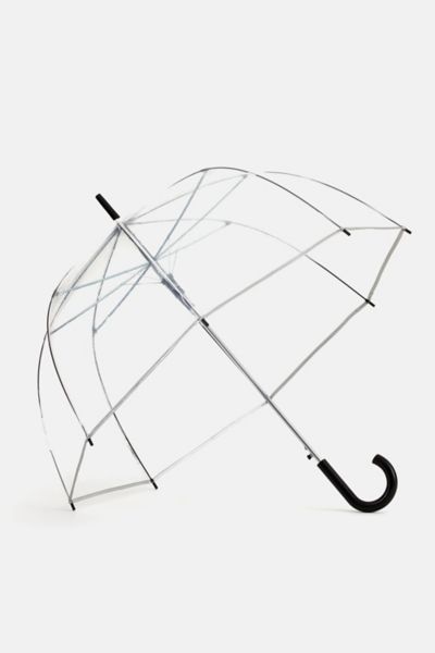 Shedrain Automatic Open Clear Bubble Stick Umbrella In Clear