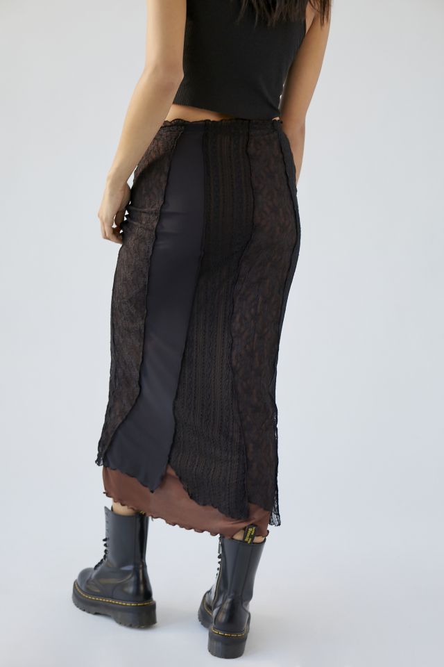 UO Beatrix Spliced Maxi Skirt #4