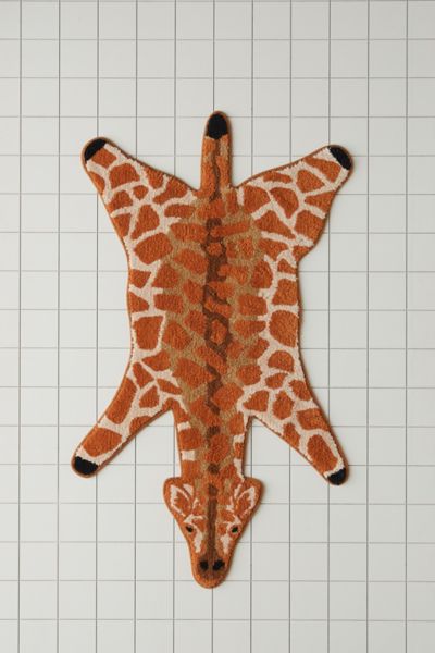 Urban Outfitters Shaped Animal Bath Mat In Giraffe